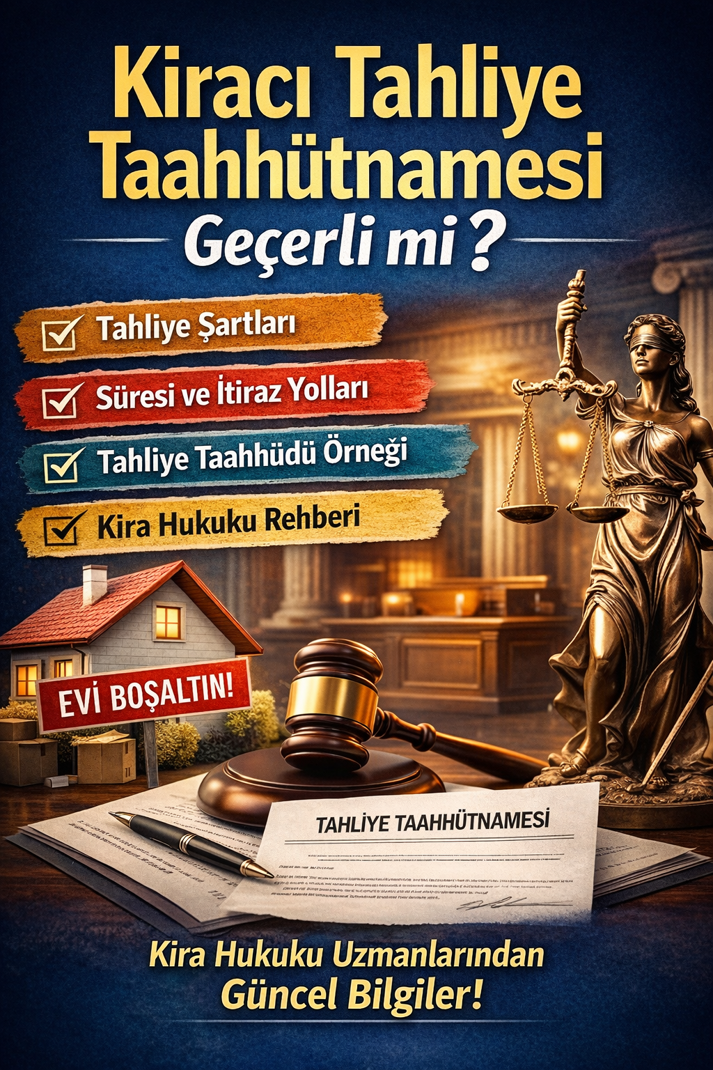 Kiracı Tahliye Taahhütnamesi Geçerli mi? Şartları, Süresi, İtiraz Yolları ve Tahliye Süreci (2026 Güncel Kira Hukuku Rehberi)
